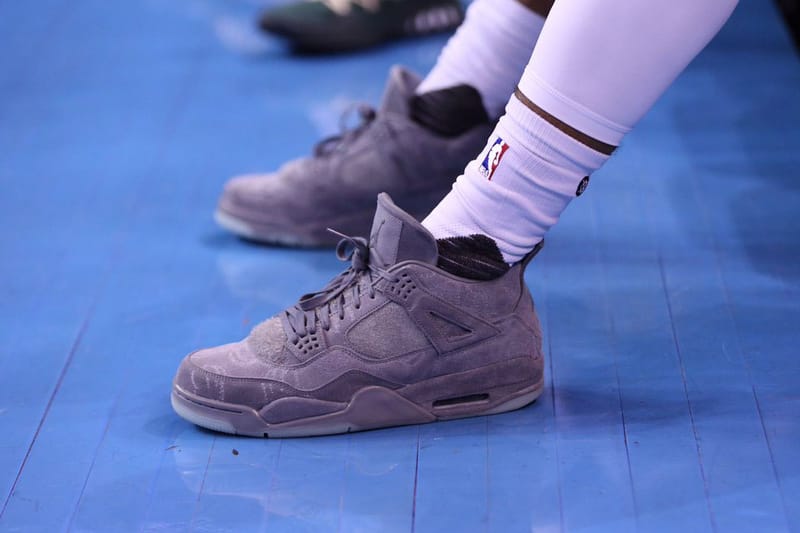 nike air jordan 4 kaws gray basketball shoes