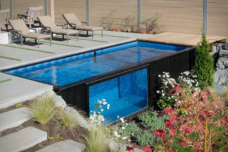 This Shipping Container Swimming Pool Can Be Set up in Minutes