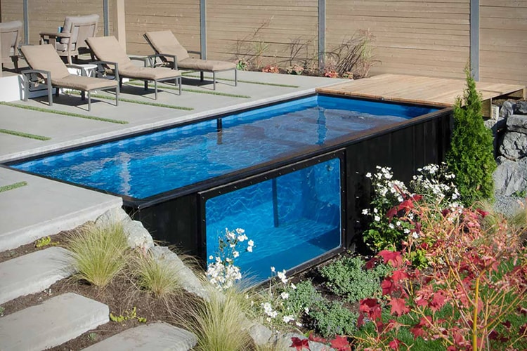 This Shipping Container Swimming Pool Can Be Set up in Minutes