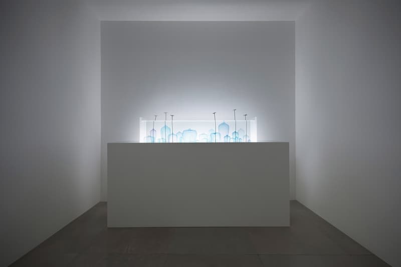 Nendo Jil Sander Milan Design Week Invisible Outlines 80 Sheets of Mountains Jellyfish Vases