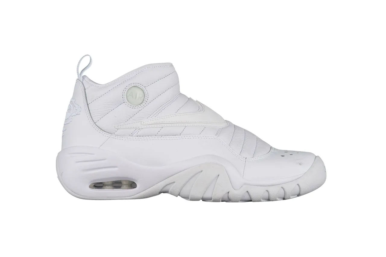 nike air shake ndestrukt white and red