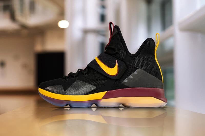 Nike LeBron 14 PE Black Wine Gold