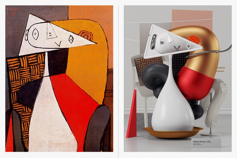 Pablo Picasso Paintings 3D Visuals Artwork Photoshop Cinema 4D Illustrator Geometric