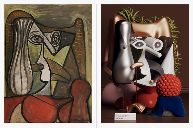 Pablo Picasso Paintings 3D Visuals Artwork Photoshop Cinema 4D Illustrator Geometric
