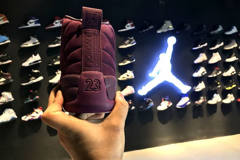 public school air jordan 12 bordeaux colorway sneaker basketball streetwear