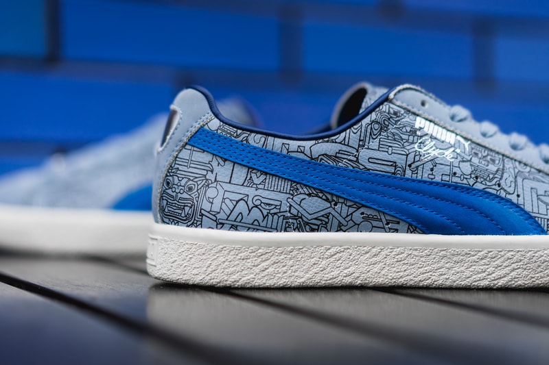 PUMA Sam Rodriguez Cinco de Mayo Clyde sneaker blue silver