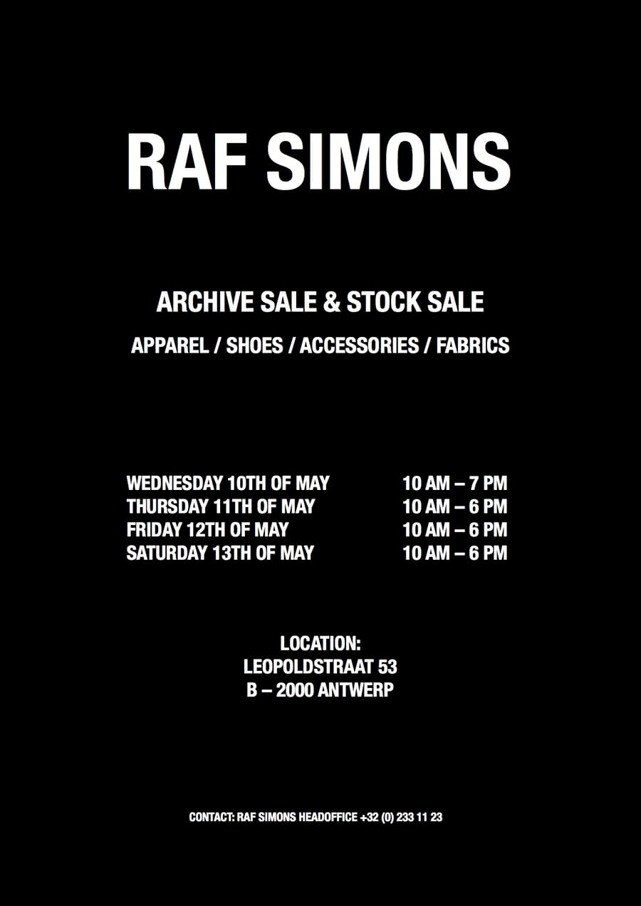 raf simons on sale