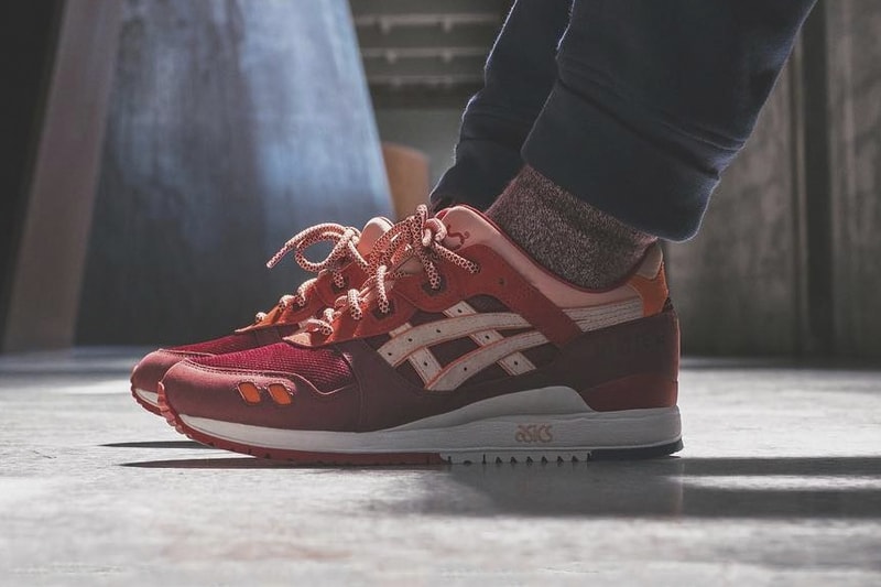 Ronnie Fieg x ASICS Gel Lyte III Volcano 2.0 Sneakers Red Fire KITH Diablo Volcano 2.0
