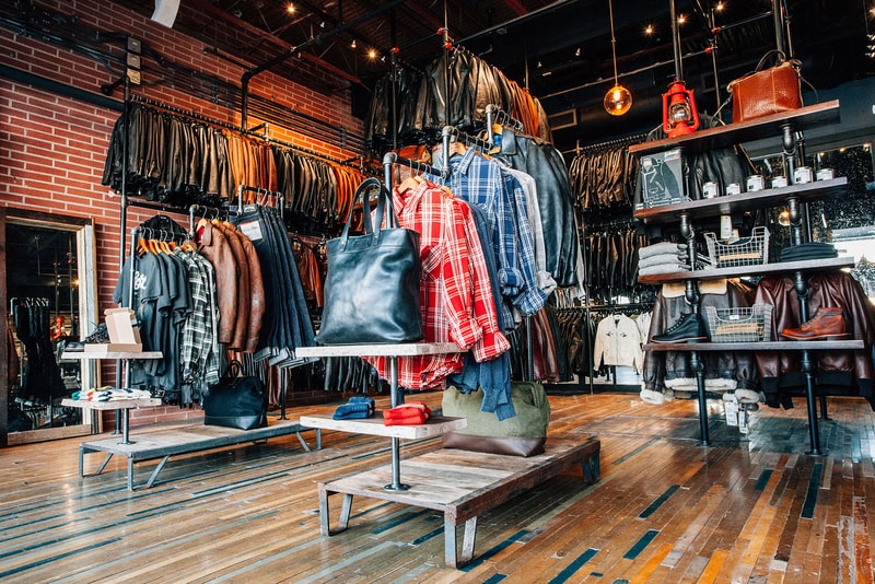 Schott NYC Launch La Brea New Store plaid shirts leather jackets shoes