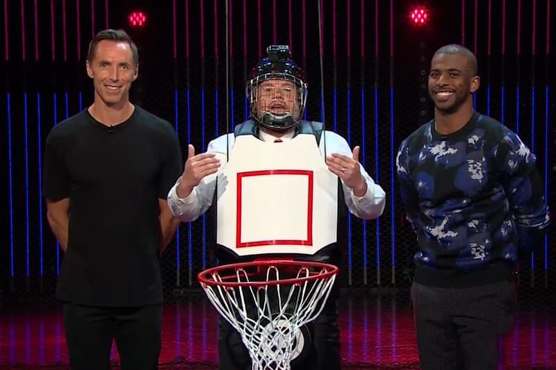 Steve Nash Chris Paul Play Human Basketball The Late Late Show With James Corden Video Los Angeles Clippers