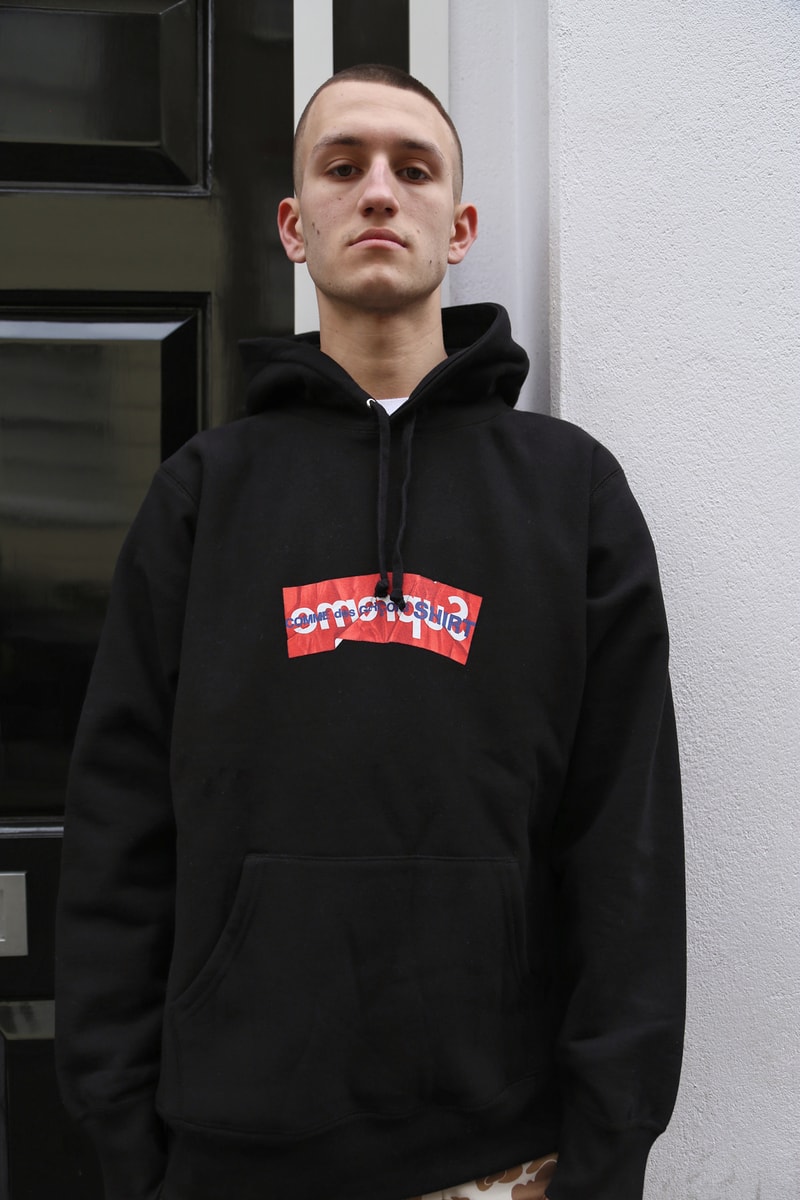 Supreme x COMME des GARÇONS Box Logo Hoodie Black