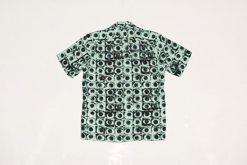 supreme comme des garcons eyes rayon shirt