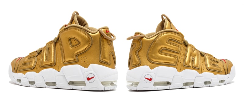 Supreme x Nike Air More Uptempo "Metallic Gold"