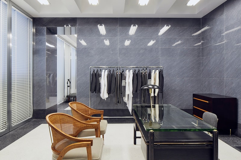 Thom Browne Milan Flagship Designer Italian American Office Space Grey Colors