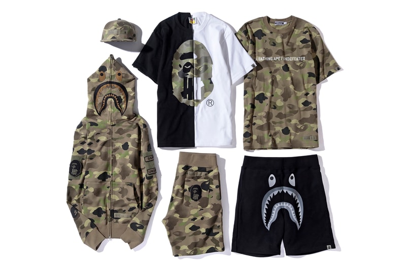 UNDEFEATED BAPE 2017 Spring/Summer Collection A Bathing Ape T-Shirt Shark Hoodies Camo Print