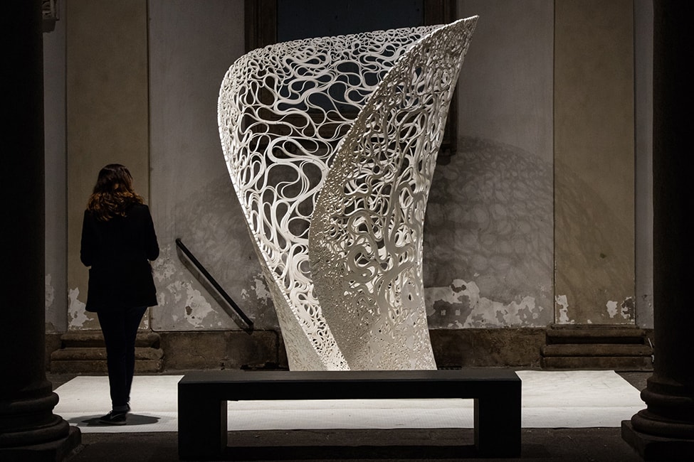 Zaha Hadid Architects Thallus Sculpture Milan Design Week 2017 Installation 3D Printing Art Design
