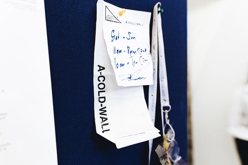 A-Cold-Wall Academia Correction Workshop Pop-Up Inside Looks