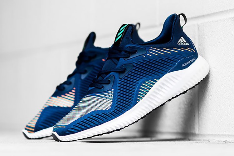 Wavy Upper Highlights The adidas AlphaBOUNCE Haptic "Mystery Blue"