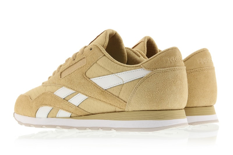 Reebok Classic Nylon Tan White Colorway Sneaker Shoe