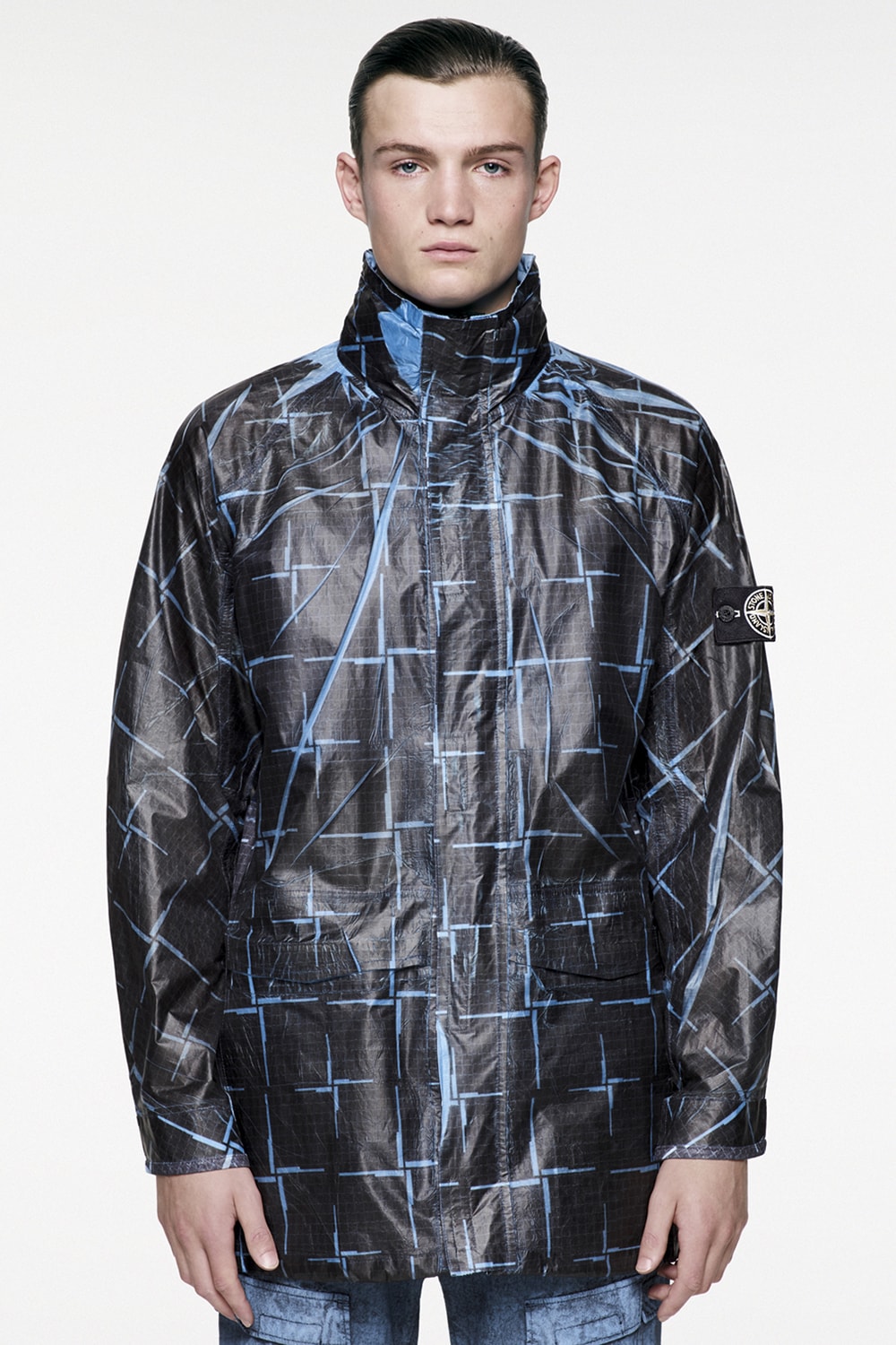 Stone Island Paper Poly House Check Grid Jackets