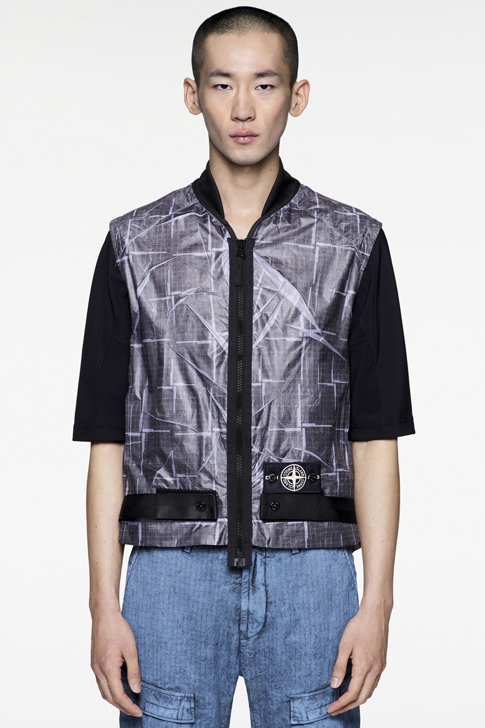 Stone Island Paper Poly House Check Grid Jackets