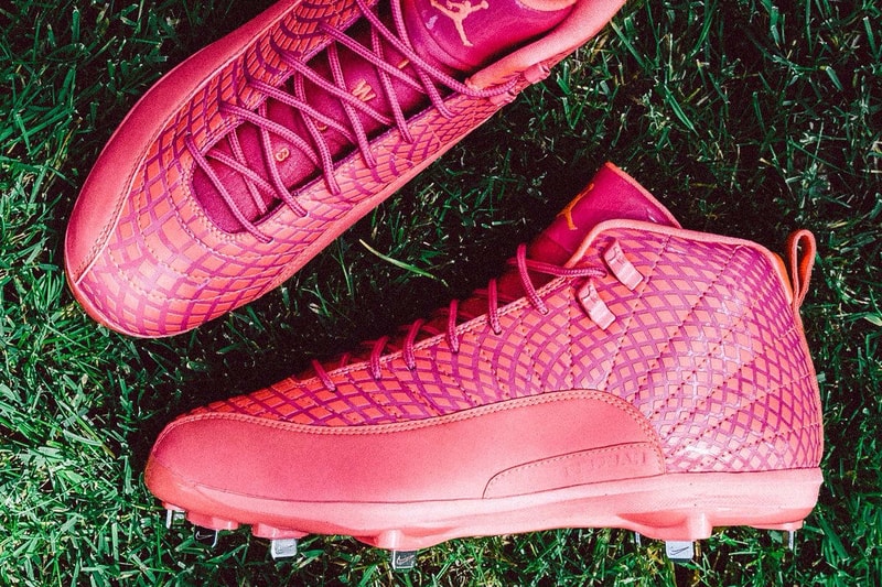 Air Jordan 12 Mother's Day Cleats Pink Mookie Betts