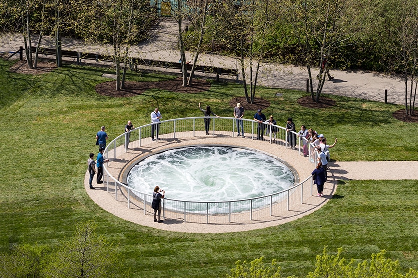 Anish Kapoor Spinning Water Vortex Brooklyn