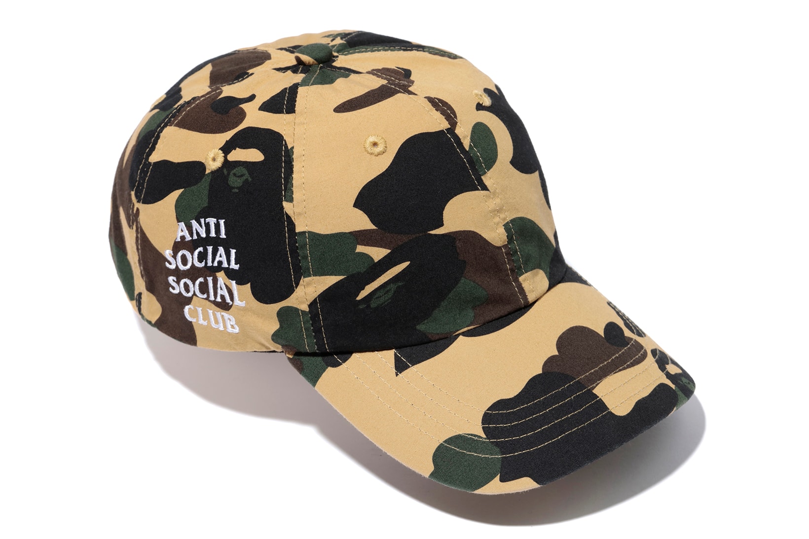Anti Social Social Club x BAPE Green Yellow Cap Full