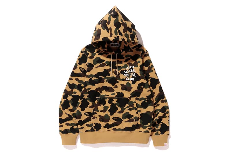 Anti Social Social Club x BAPE Pullover Yellow Front