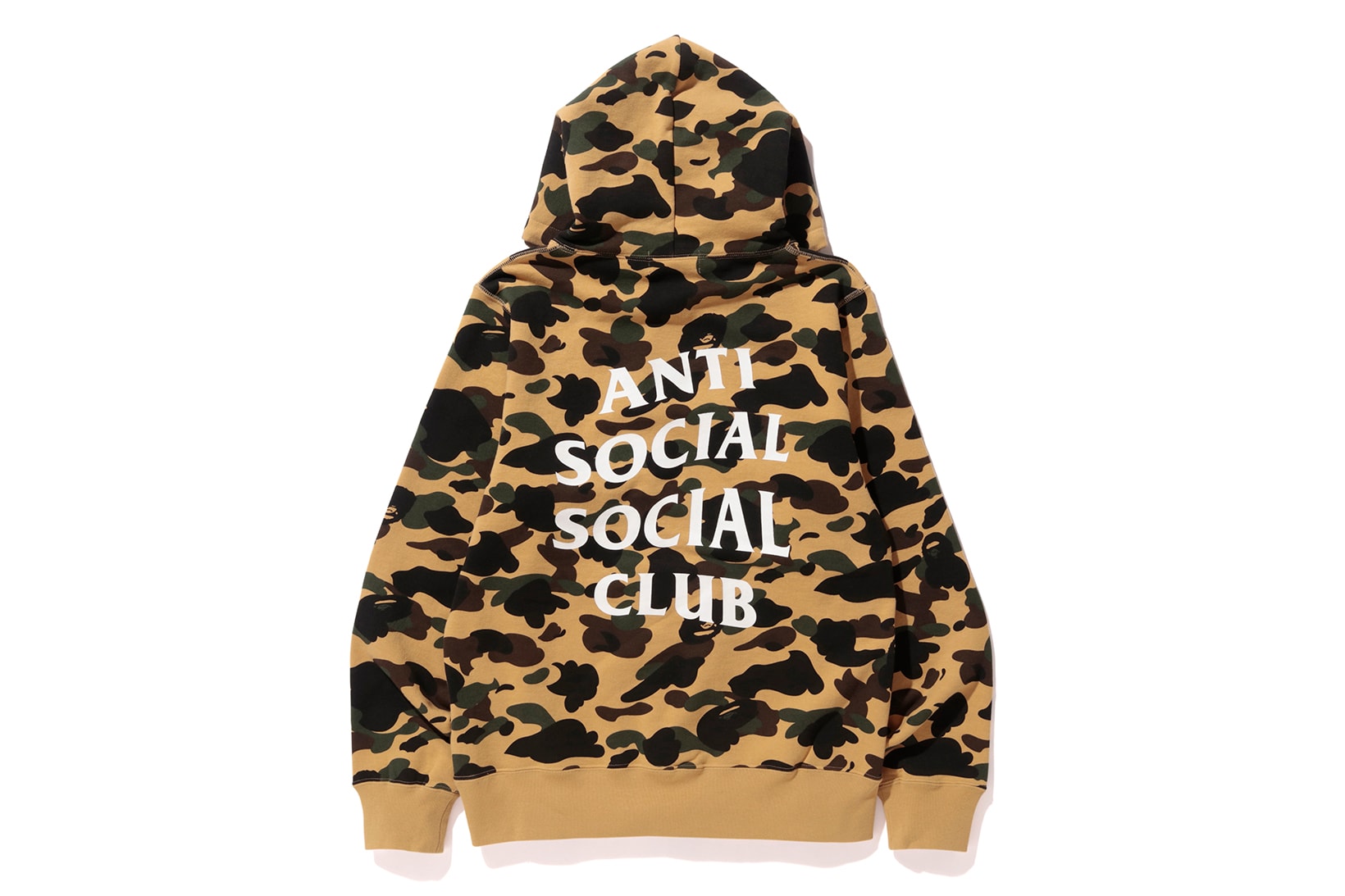 Anti Social Social Club x BAPE Pullover Yellow Back