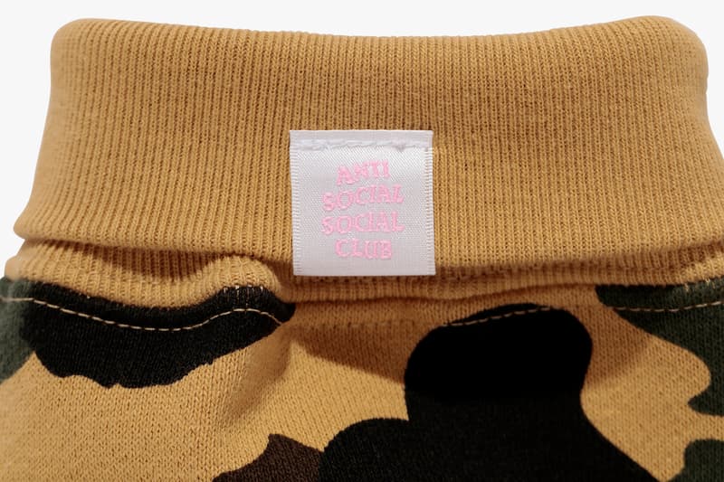 Anti Social Social Club x BAPE Pullover Pink Tag Back