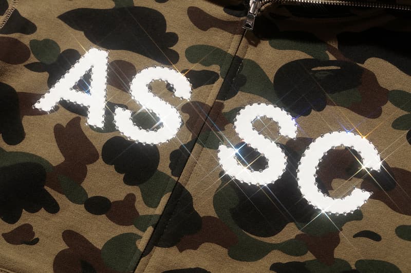 Anti Social Social Club x BAPE Full Zip ASSC Green Close Up