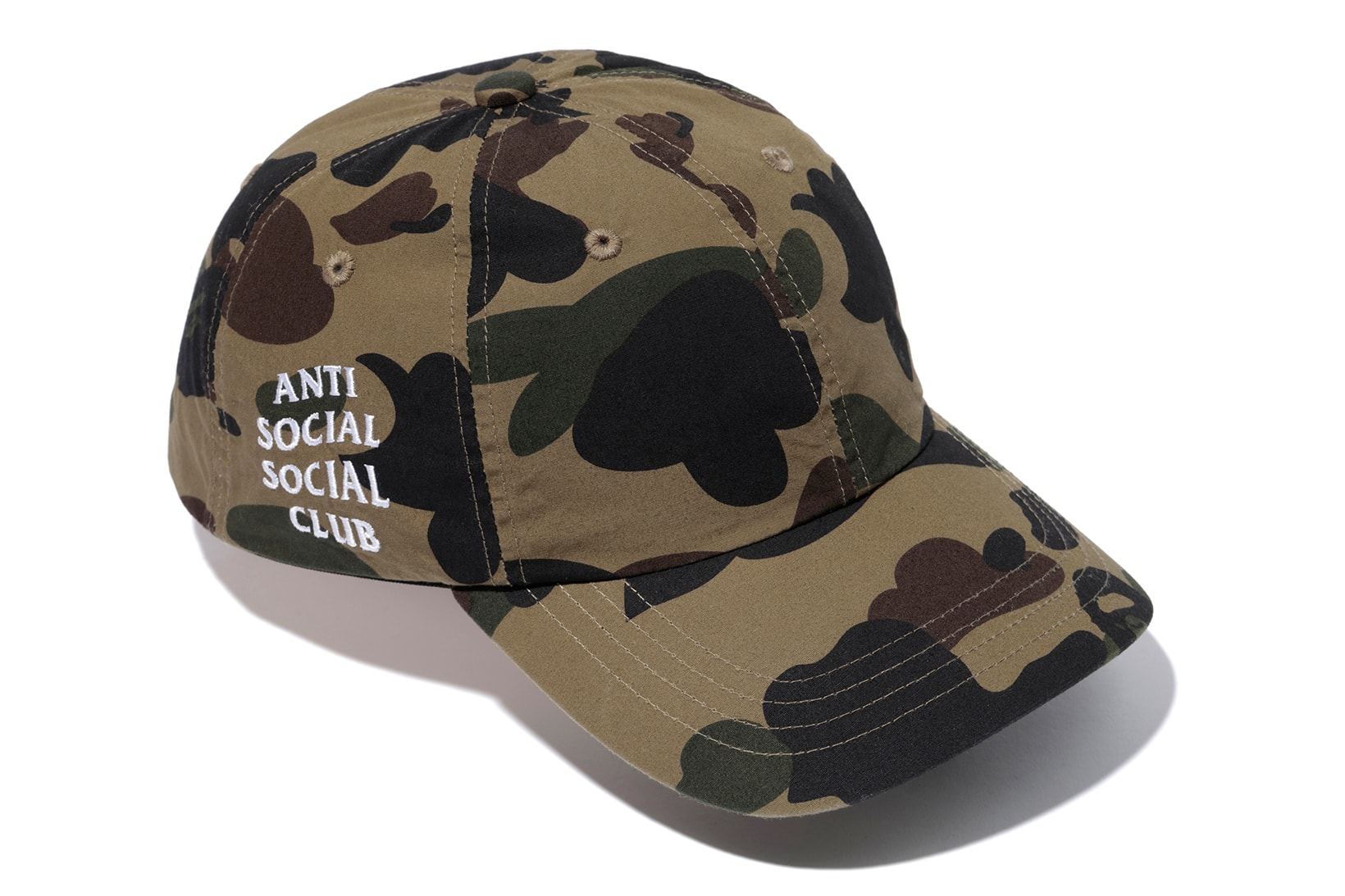 Anti Social Social Club x BAPE Green Camo Cap Full