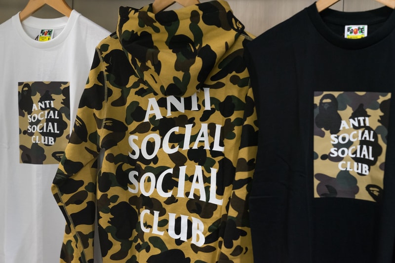 Anti Social Social Club BAPE Launch Fashion Streetwear Apparel Accessories Clothing
