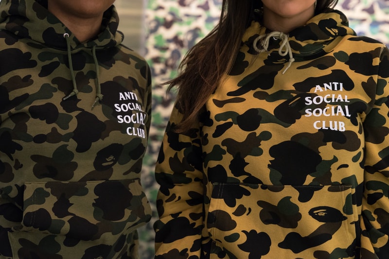 Anti Social Social Club BAPE Launch Fashion Streetwear Apparel Accessories Clothing
