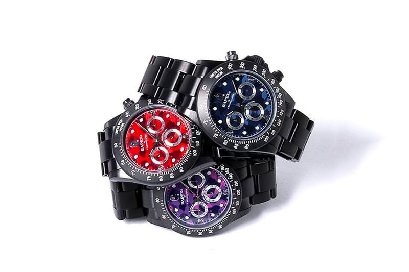 BAPE Drops 3 New BAPEX TYPE-3 Timepieces for 2017 Spring/Summer
