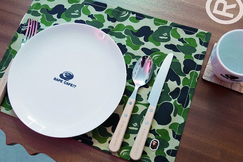 BAPE CAFE!? 2017 Collection A Bathing Ape Placemats Plates Cutlery
