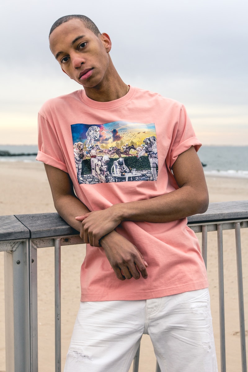 billionaire boys club pink t shirt