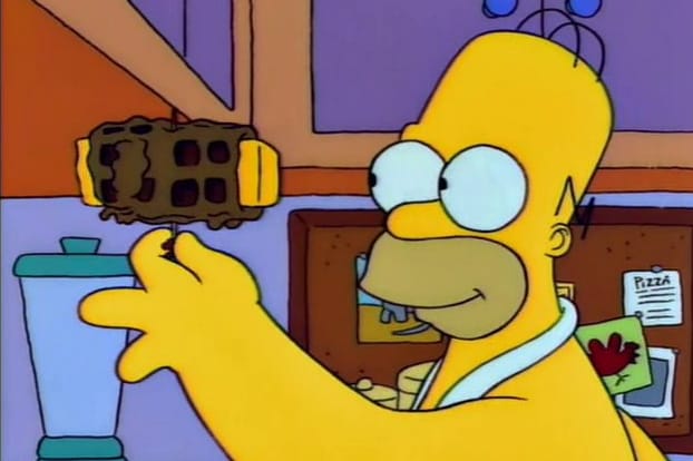 Watch 'Binging with Babish' Destroy a Waffle Iron Making Homer Simpson's Moon Waffles