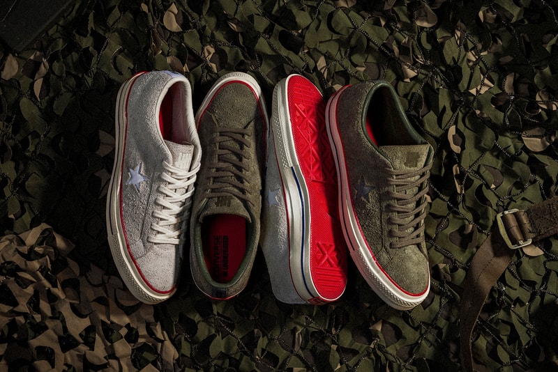 UNDEFEATED x Converse One Star green and grey group