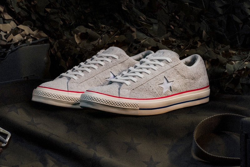 UNDEFEATED x Converse One Star grey side profile
