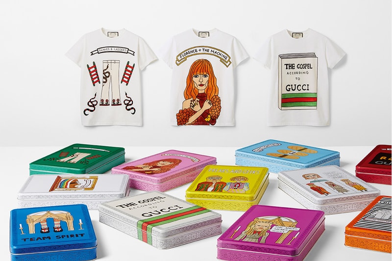 Gucci and British Artist Angelica Hicks Collaborate on 11 Limited Edition T-Shirts