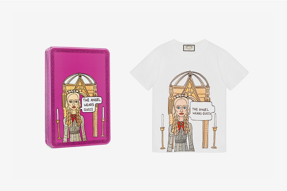 Gucci and British Artist Angelica Hicks Collaborate on 11 Limited Edition T-Shirts