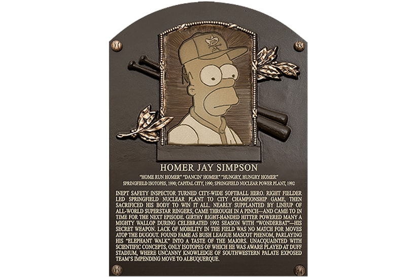 Homer Simpson Baseball Hall of Fame