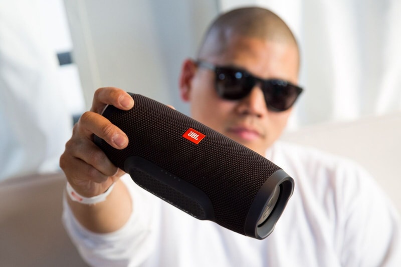 JBL Submersible Charge 3 Speakers Pulse 2 Portable Speakers Everest 700 headphones Poolside Casino event JBL Fest