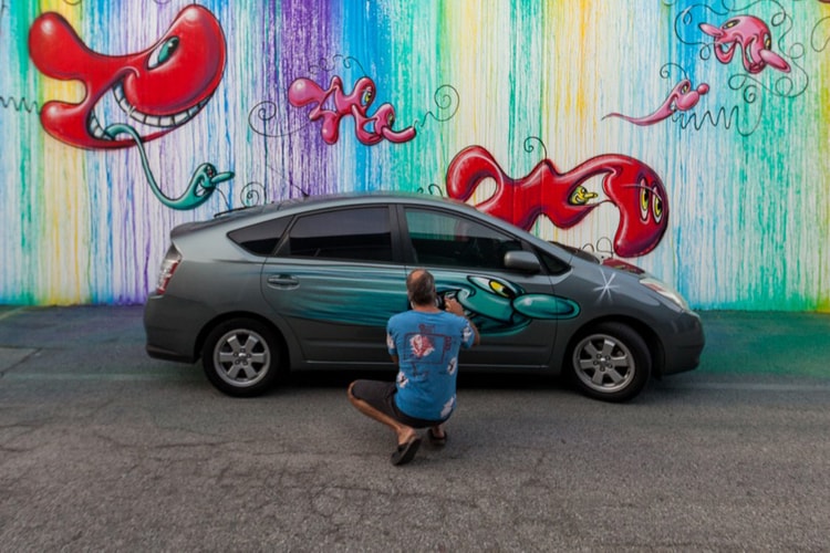 Artist Kenny Scharf Paints One Lucky Fan's Prius for His "Karbombz" Series
