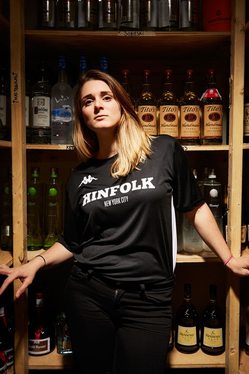 Kappa Kinfolk Football Jersey 2017 Summer Soccer Black White