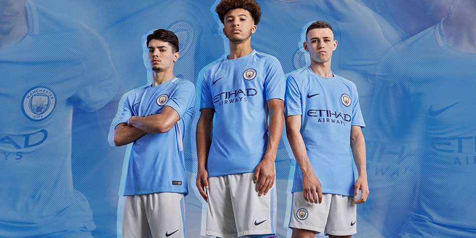 Nike Etihad Airways Manchester City Football Club 2017 Blue Soccer