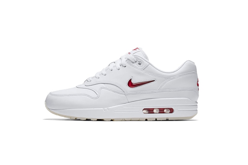 Nike Air Max 1 Jewel White Red White Black Mini Swoosh
