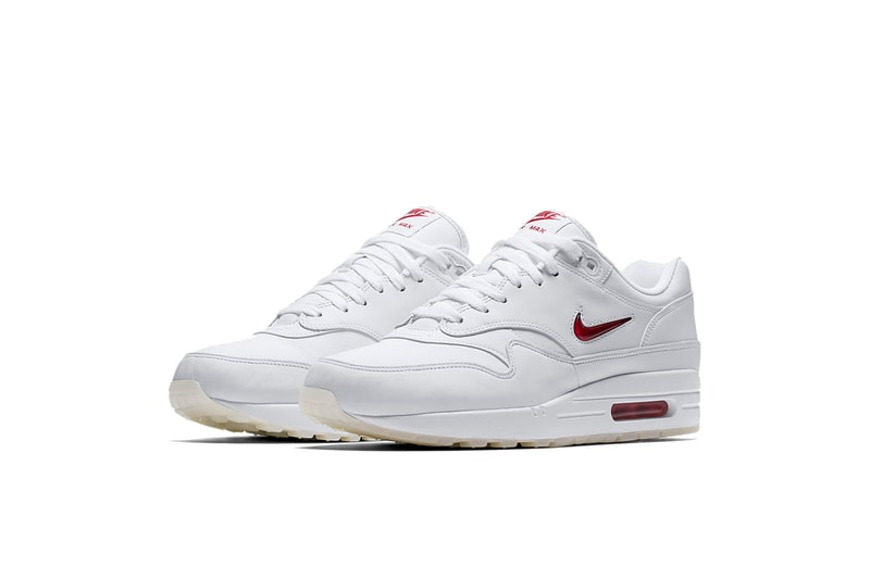 Nike Air Max 1 Jewel White Red White Black Mini Swoosh